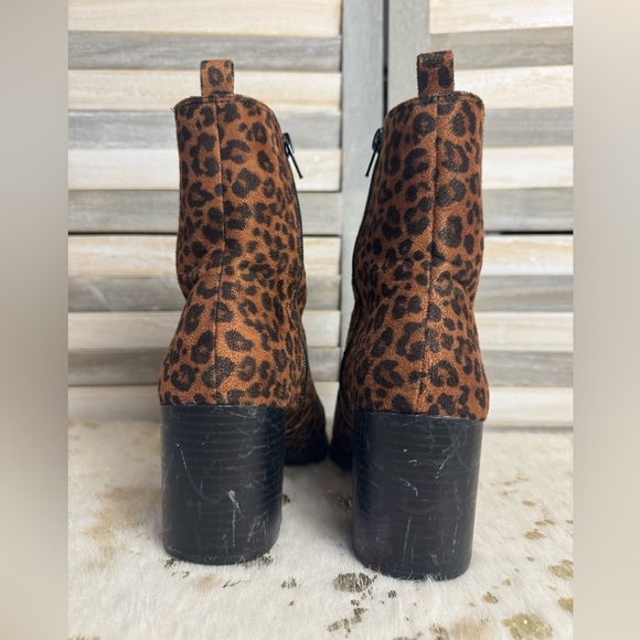 Express Leopard Print Ankle Boots - Size 10 - Picture 2 of 12